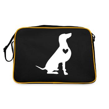 Weimaraner - Sac Retro - noir/or - Dos