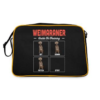 Weimaraner - Sac Retro - noir/or - Dos
