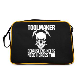 Cnc Mechanist Machinist Tolerance Issues - Retro Bag - black/gold - Back