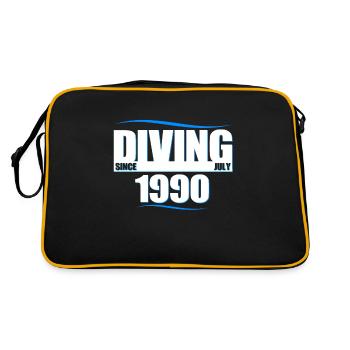 Anniversaire du plongeur - Plongée depuis juillet 1990 - Sac Retro - noir/or - Dos