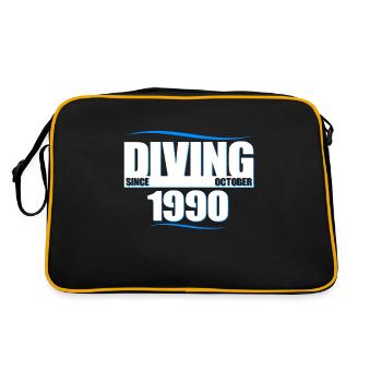 Anniversaire du plongeur - Plongée depuis octobre 1990 - Sac Retro - noir/or - Dos