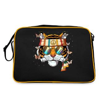 60s 70s Costume Groovy Hippie - Sac Retro - noir/or - Dos