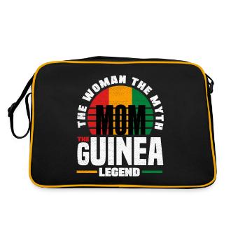 Guinée Guinée Guinée Flag Fête des mères - Sac Retro - noir/or - Dos