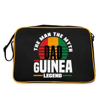 Guinée Guinée Guinée Drapeau Fête des Pères - Sac Retro - noir/or - Dos