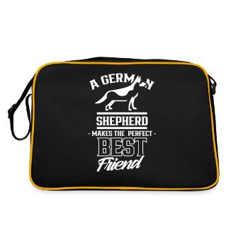 Le berger allemand est le meilleur ami parfait - Sac Retro - noir/or - Dos