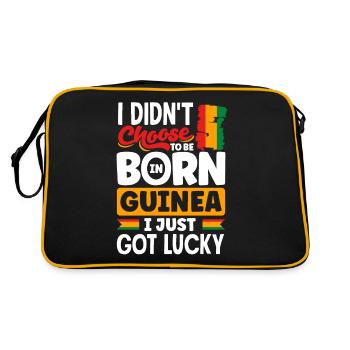 Guinée Guinée Guinée Drapeau Je viens d’avoir de la chance drôle - Sac Retro - noir/or - Dos