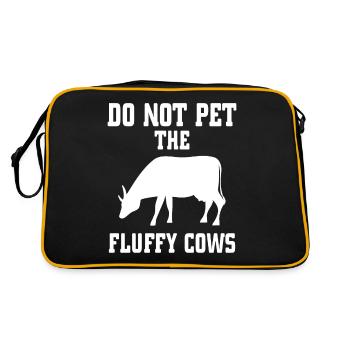 Do not pet the fluffy cows 1 - - Retro Bag - black/gold - Back