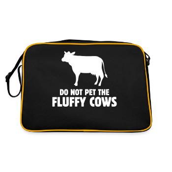 Do not pet the fluffy cows - - Retro Bag - black/gold - Back