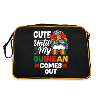 Guinée Guinée Guinée Drapeau mignon jusqu’à mon guinéen - Sac Retro - noir/or - Dos