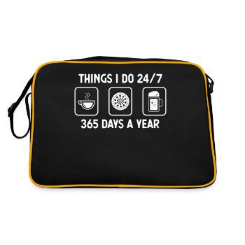 Things I do 24-7 365 days a year - Beer - - Retro Bag - black/gold - Back
