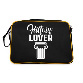 Geschichte Liebhaber Historiker Beruf Historik - Retro Tasche - Schwarz/Gold - Hinten
