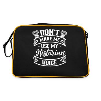 Meine Historiker Stimme Geschichte Historik Beruf - Retro Tasche - Schwarz/Gold - Hinten