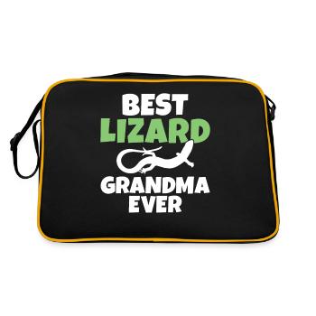 Lizard Lover Lizard Gift Lizard Propriétaire - Sac Retro - noir/or - Dos