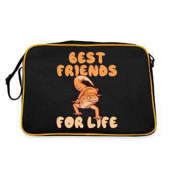Lizard Lover Lizard Gift Lizard Propriétaire - Sac Retro - noir/or - Dos