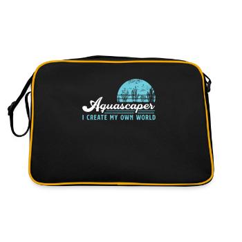 Fantastische Aquascaping-Hobbyistenwelt für - Retro Tasche - Schwarz/Gold - Hinten