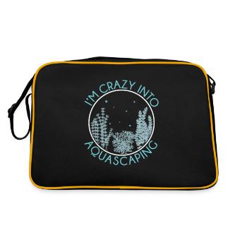 Funny I'm Crazy Into Aquascaping For An Aquascaper - Retro Bag - black/gold - Back