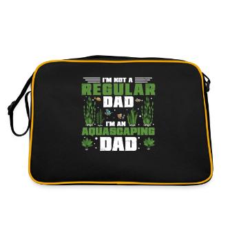 Funny I'm Not A Regular Dad I'm An Aquascaping Dad - Retro Tasche - Schwarz/Gold - Hinten
