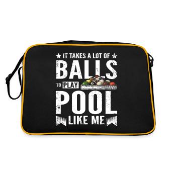 Il faut beaucoup de balles pour jouer au billard comme moi - Sac Retro - noir/or - Dos
