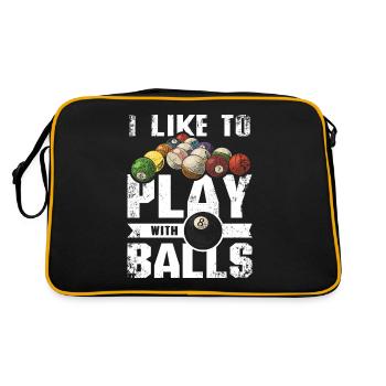 J’aime jouer avec 8 boules de billard - Sac Retro - noir/or - Dos