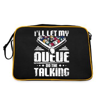 I'll let my billard queue the talking - Retro Bag - black/gold - Back