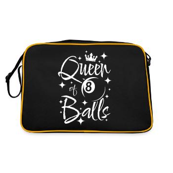 Billard de billard reine de 8 boules - Sac Retro - noir/or - Dos