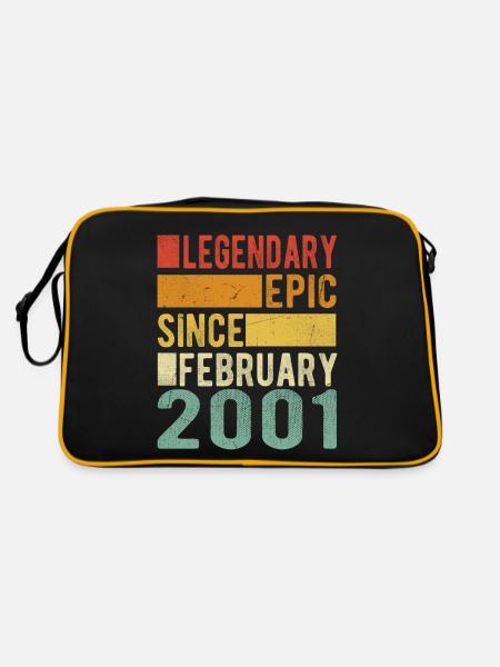 Birthday February 2001 Legendary Epic - Retro Bag - black/gold - Back