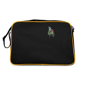 Ara Perroquet I Amérique du Sud Oiseau exotique pour - Sac Retro - noir/or - Dos