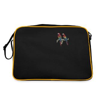 Ara Perroquet I Amérique du Sud Oiseau exotique pour - Sac Retro - noir/or - Dos