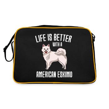 American Eskimo - Retro Bag - black/gold - Back