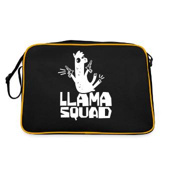 Lama Squad Lama Animal Lamas Dictons - Sac Retro - noir/or - Dos