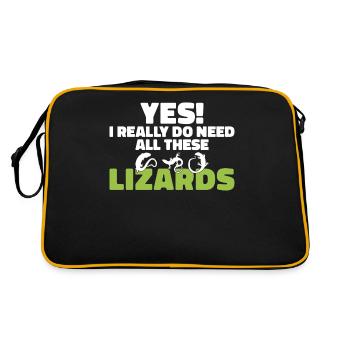 Lizard Lover Lizard Gift Lizard Propriétaire - Sac Retro - noir/or - Dos