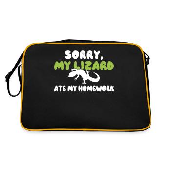 Lizard Lover Lizard Gift Lizard Propriétaire - Sac Retro - noir/or - Dos
