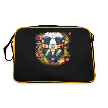 60s 70s Costume Groovy Hippie - Sac Retro - noir/or - Dos