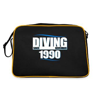 Anniversaire du plongeur - Plongée depuis novembre 1990 - Sac Retro - noir/or - Dos