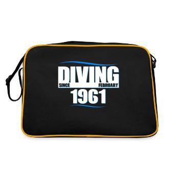 Anniversaire du plongeur - Plongée depuis février 1961 - Sac Retro - noir/or - Dos