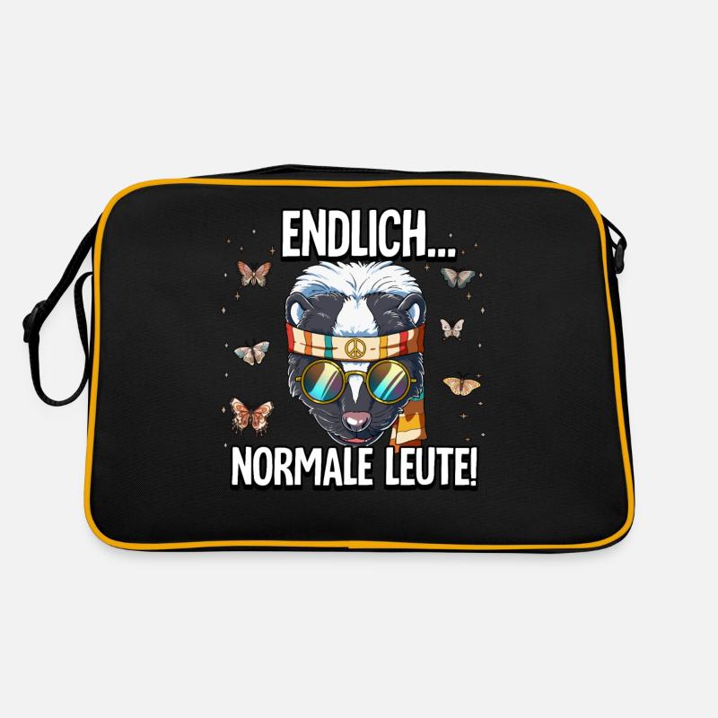 Endlich Normale Leute Hippie Goa Rave Retro Tasche