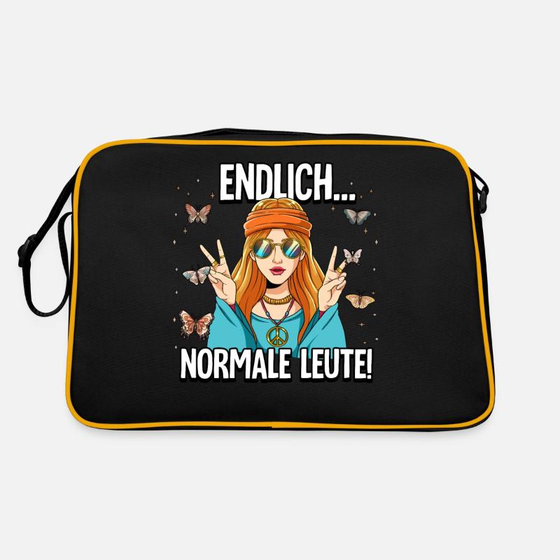 Endlich Normale Leute Hippie Goa Rave Retro Tasche