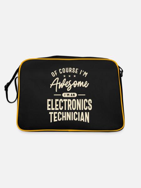 Electronics Technician Occupation - Retro Bag - black/gold - Back