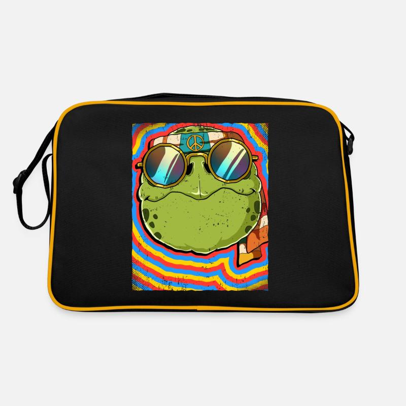 Hippie Schildkröte Psychedelisch Trippy Retro Tasche