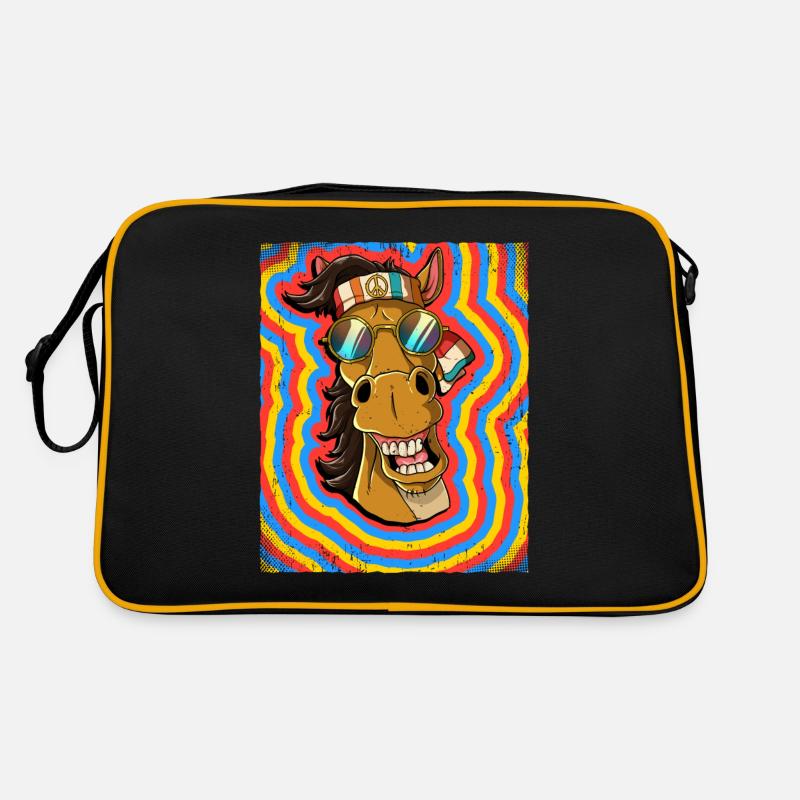 Hippie Pferd Psychedelisch Trippy Retro Tasche