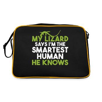 Lizard Lover Lizard Gift Lizard Propriétaire - Sac Retro - noir/or - Dos