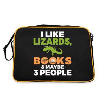 Lizard Lover Lizard Gift Lizard Propriétaire - Sac Retro - noir/or - Dos