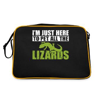 Lizard Lover Lizard Gift Lizard Propriétaire - Sac Retro - noir/or - Dos