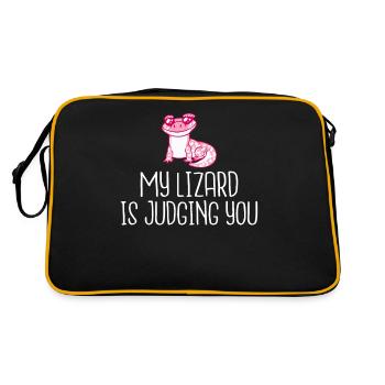 Lizard Lover Lizard Gift Lizard Propriétaire - Sac Retro - noir/or - Dos