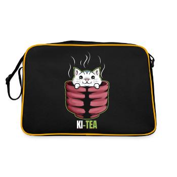 Avocado Cat On Purrsday - Retro Bag - black/gold - Back