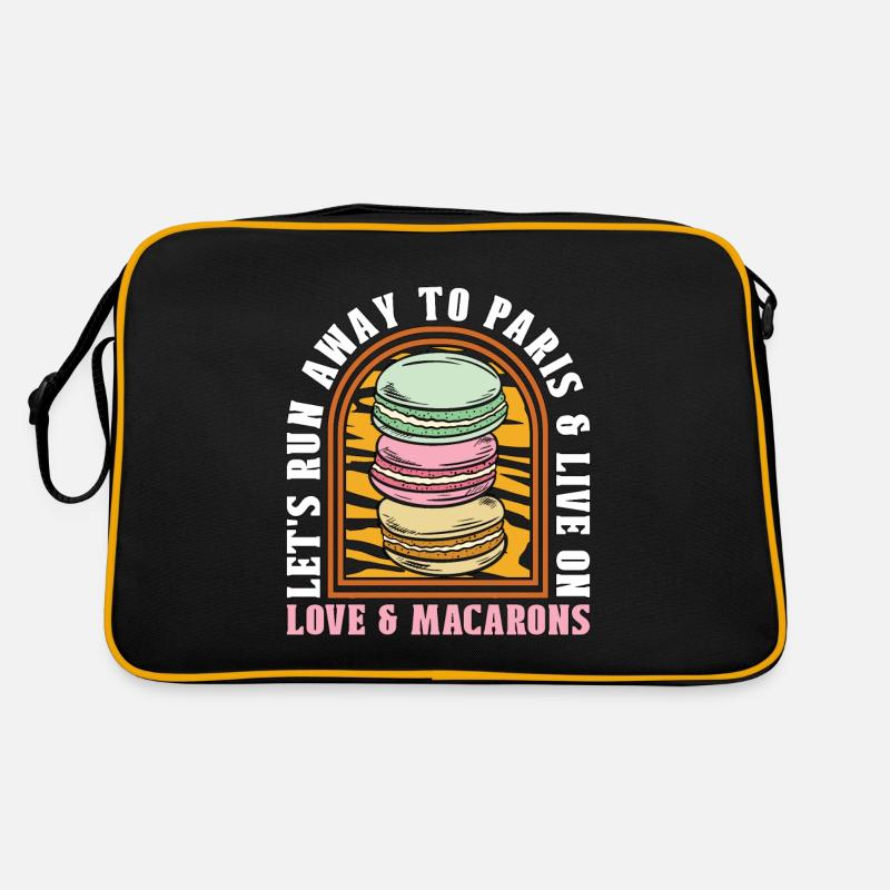 Macaron Let's Run Away To Paris Snacking Macaroon Retro Bag
