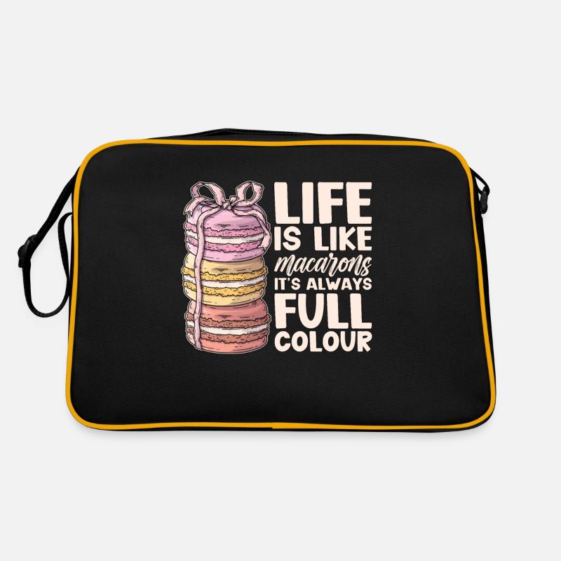Macaron Life Is Like Macarons Snacking Artfully Retro Tasche