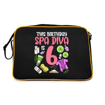 Spa Birthday For Girls 6th Spa Birthday Party - Retro Bag - black/gold - Back
