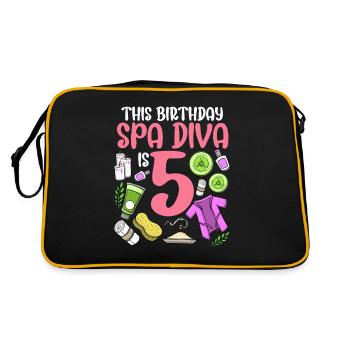 Spa Birthday For Girls 5th Spa Birthday Party - Retro Bag - black/gold - Back