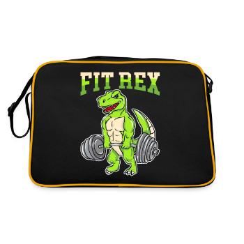 Pompe d’entraînement physique Fitrex Dino pendant le soulevé de terre - Sac Retro - noir/or - Dos